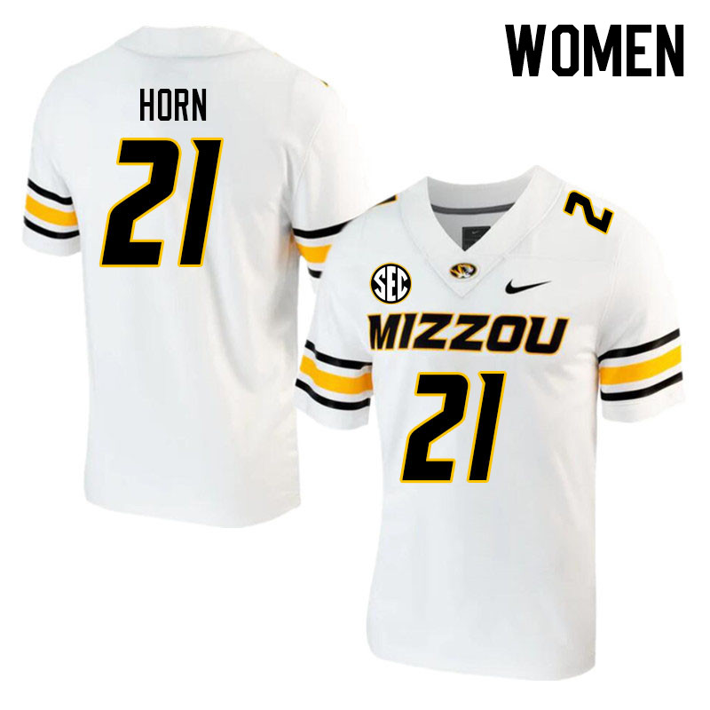 Women #21 Sam Horn Missouri Tigers College 2023 Football Stitched Jerseys Sale-White